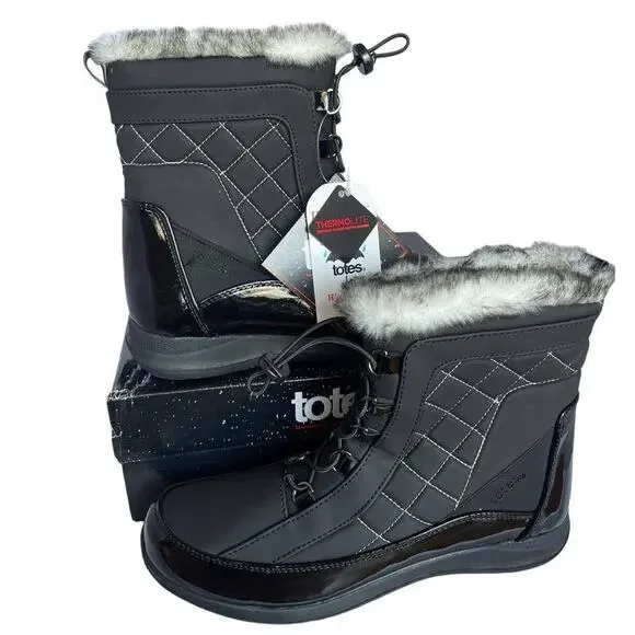 💎✨SALE✨💎New with TAG TOTES LISA Black Women's BOOTS - Picture 3 of 7